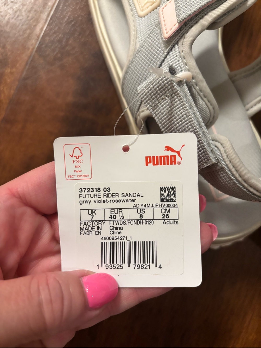 PUMA Future Rider Sandal in Gray Violet Rosewater (Unisex) - Picture 7 of 8